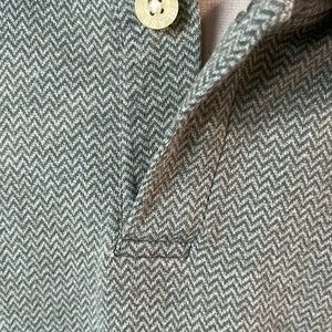 BB Studio Bill Blass Polo Green Collar Short Sleeve Mens Large Cotton